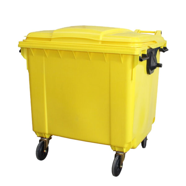 660L Plastic Trash Bin with Wheels - Image 2