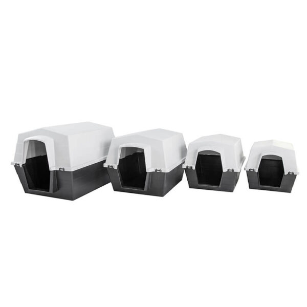 Outdoor Black and White Waterproof Customizable Plastic Pet House - Image 2