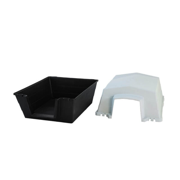 Outdoor Black and White Waterproof Customizable Plastic Pet House - Image 4