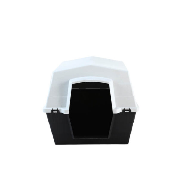 Outdoor Black and White Waterproof Customizable Plastic Pet House - Image 3